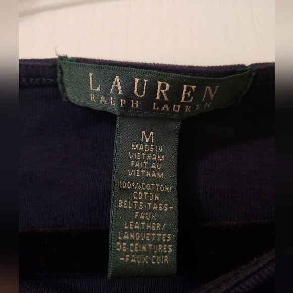 Lauren by Ralph Lauren dark blue cotton dress with gold buttons - Picture 2 of 7